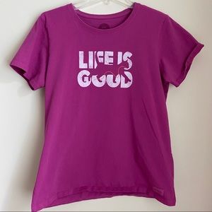 Life is Good Cat shirt Size large